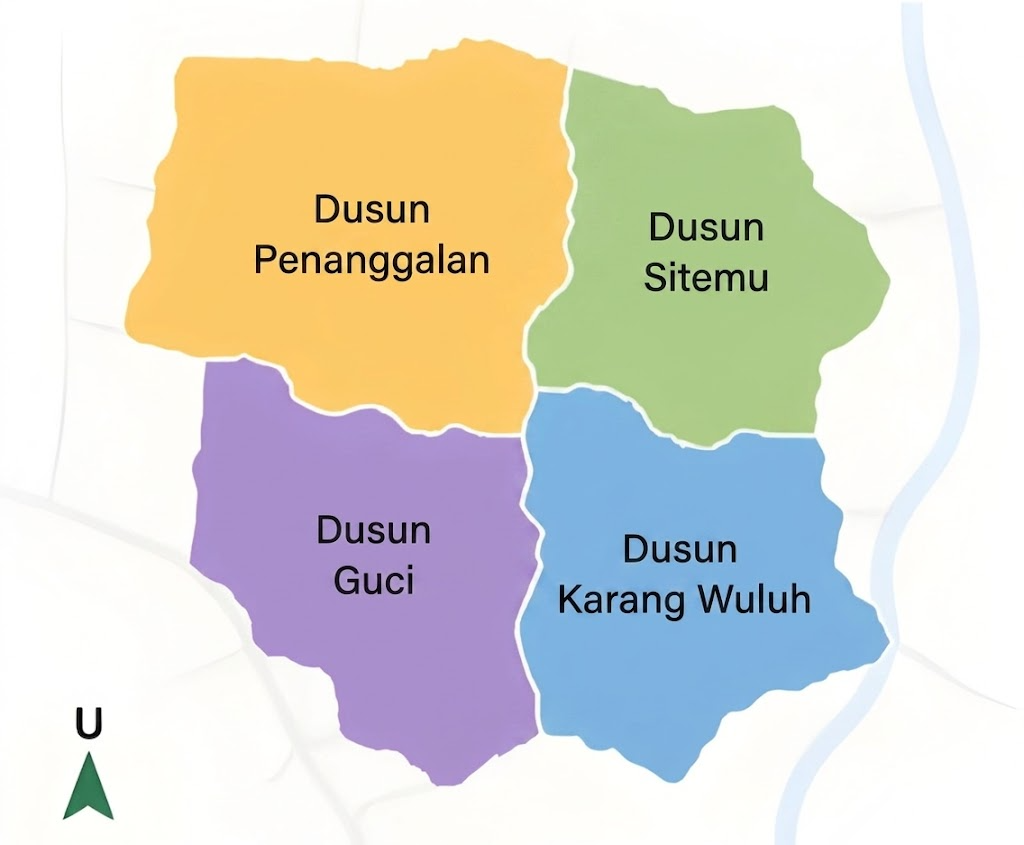 Peta Wilayah Dusun Sitemu